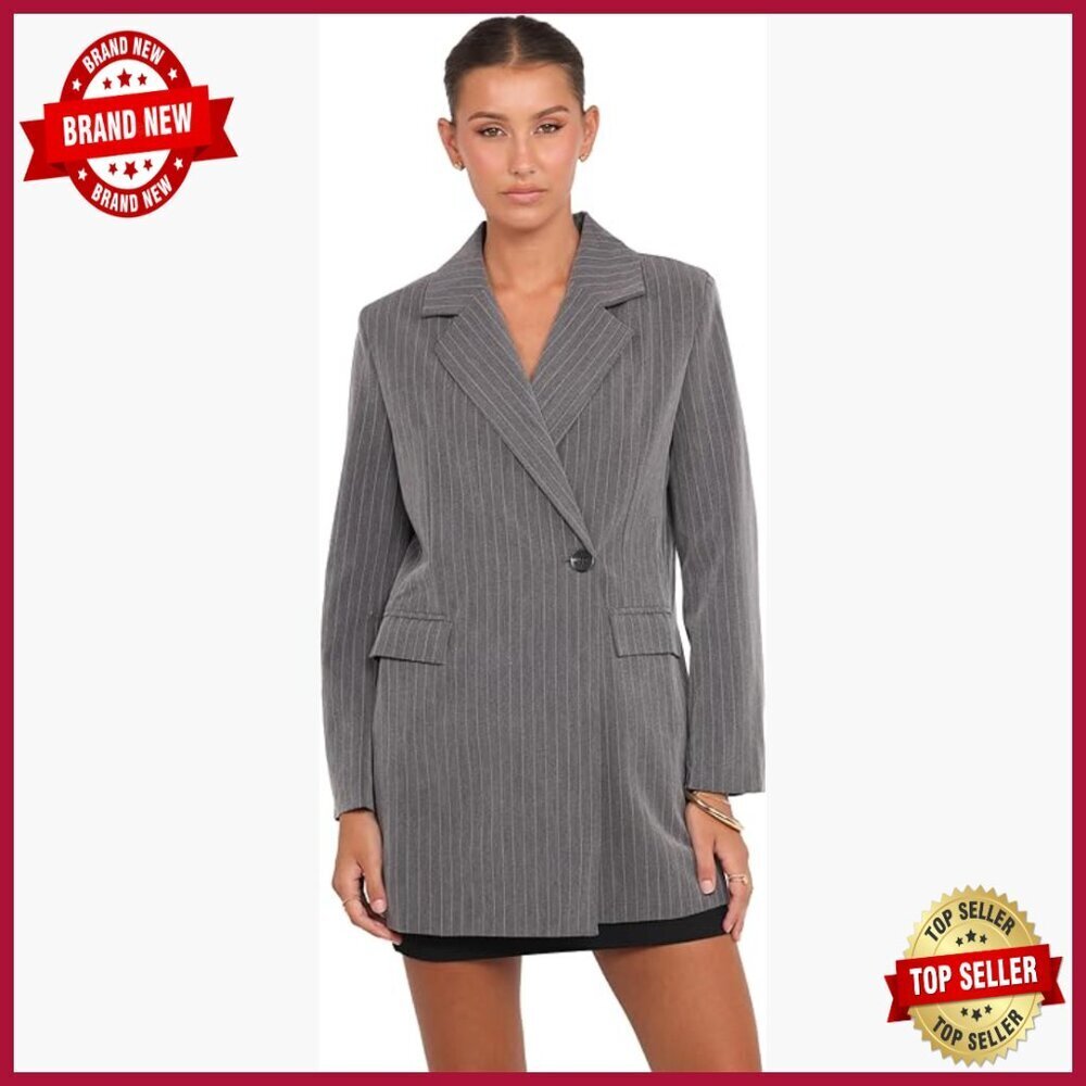 Women's Blazer Notch Lapels Bell Sleeves Business Casual Polyester